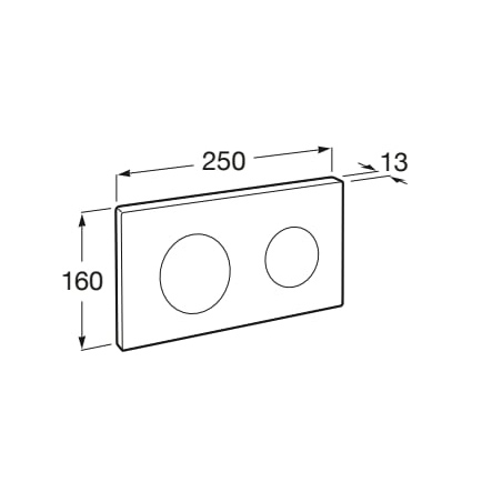 Additional image for PL10 (DUPLO ONE) - Dual Flush Plate (Matt Chrome)