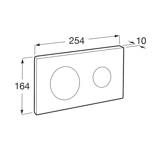 Additional image for PL10 (DUPLO ONE) - Dual Flush Plate (Titanium Black)