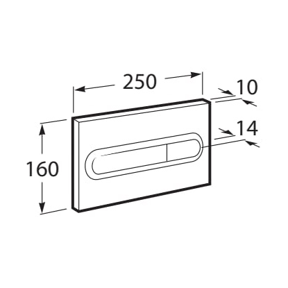 Additional image for PL1 (DUPLO ONE) - Dual Flush Plate (Stainless Steel)
