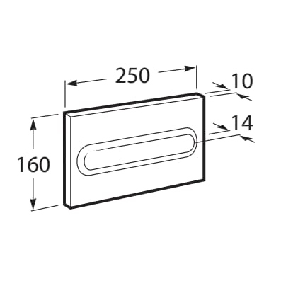 Additional image for PL1 (DUPLO ONE) - Single Flush Plate (White)