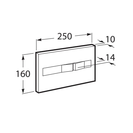 Additional image for PL2 (DUPLO ONE) - Dual Flush Plate (Chrome)