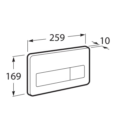 Additional image for PL3 PRO (DUPLO ONE) - Vandal-Proof Dual Flush Plate (S Steel)