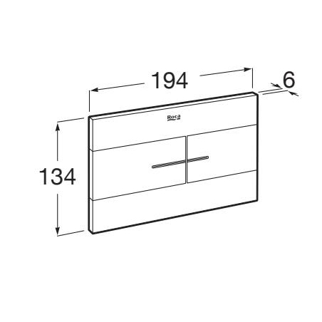 Additional image for PS2 (DUPLO S) - Dual Flush Plate (Brushed Brass)