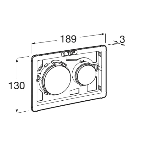 Additional image for PS3 (DUPLO S) - Dual Flush Buttons Only (Stainless Steel)