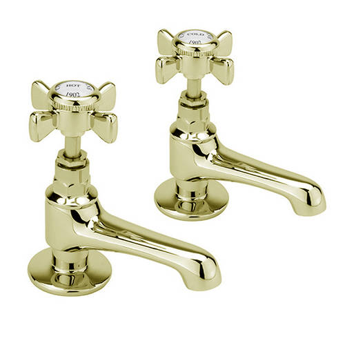 Additional image for Bath Taps (Pair, Gold).