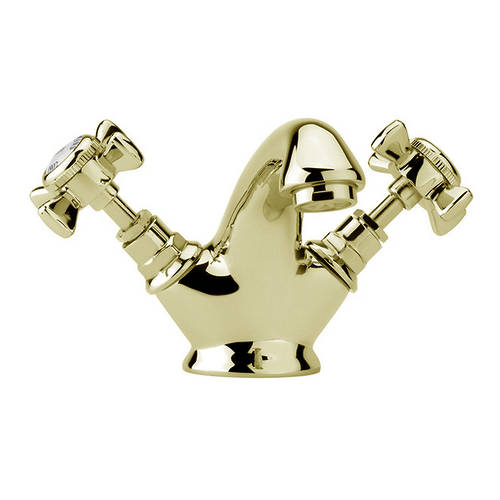 Additional image for Basin Mixer Tap With Sprung Waste (Gold).