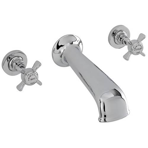 Additional image for 3 Hole Wall Mounted Bath Filler Tap (Chrome).