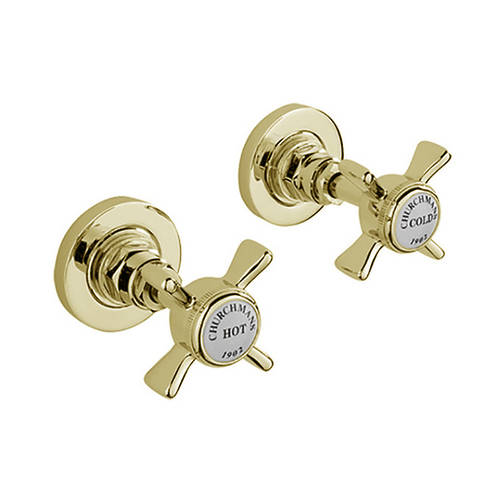 Additional image for Concealed Wall Mounted Side Valves (Gold).