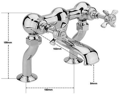 Additional image for Deluxe Bath Filler Tap (Chrome).