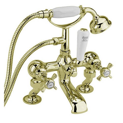 Additional image for Deluxe Bath Shower Mixer Tap With Kit (Gold).