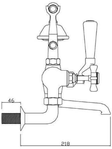 Additional image for Deluxe Wall Mounted BSM Tap With Kit (Chrome).