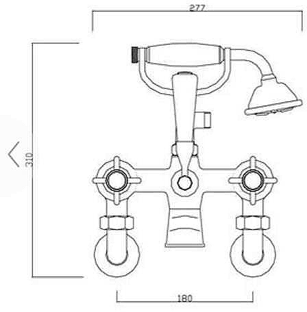 Additional image for Deluxe Wall Mounted BSM Tap With Kit (Gold).