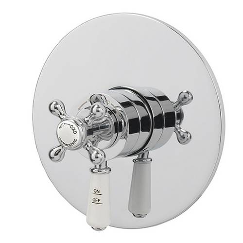 Additional image for Shower Valve With Arm & 130mm Head (Chrome).