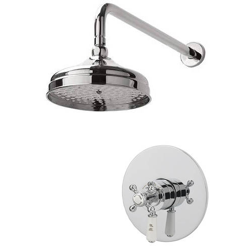 Additional image for Shower Valve With Arm & 200mm Head (Chrome).
