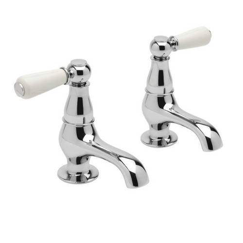 Additional image for Basin Taps With Lever Handles (Pair, Chrome).