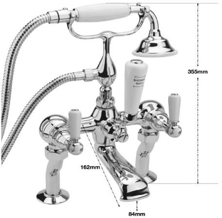 Additional image for Deluxe Bath Shower Mixer Tap With Kit (Chrome).