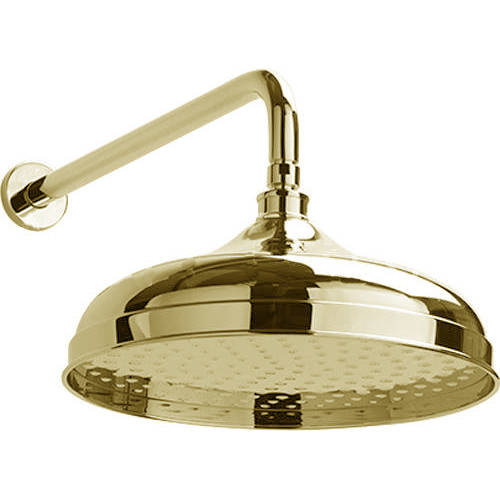 Additional image for Richmond Shower Head With Arm (300mm, Gold).