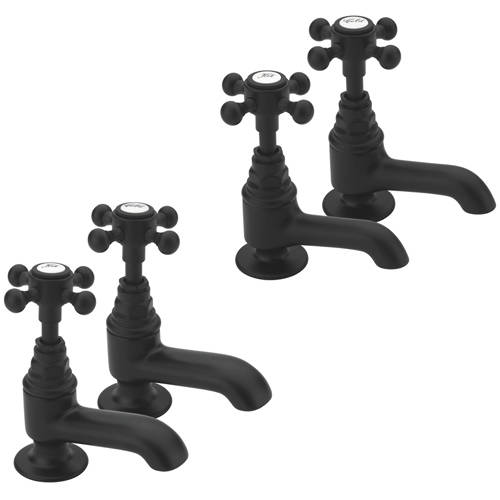 Additional image for Basin & Bath Taps Pack (Pair, Matt Black).