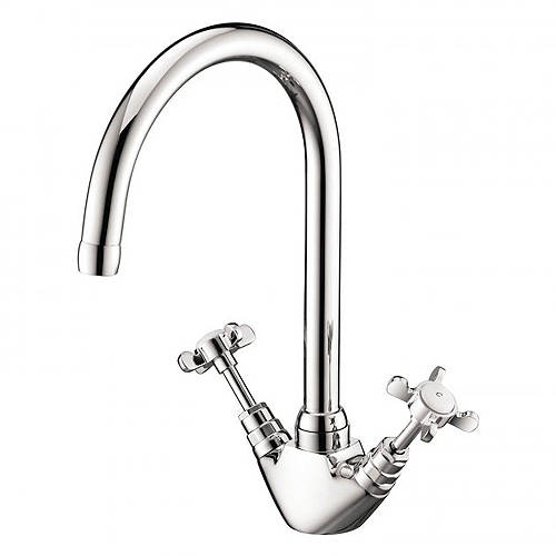 Additional image for Dual Flow Mono Sink Mixer Kitchen Tap (Chrome).