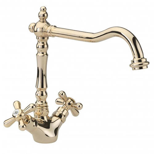 Additional image for French Classic Kitchen Tap (Polished Brass).
