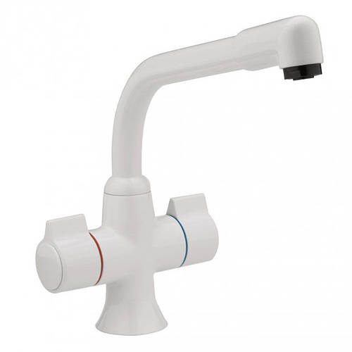 Additional image for Gloucester Dual Flow Kitchen Tap (White).