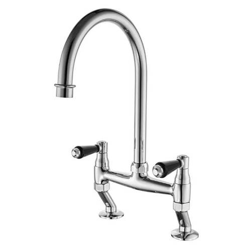 Additional image for Series 900 Bridge Kitchen Tap (Chrome & Black).