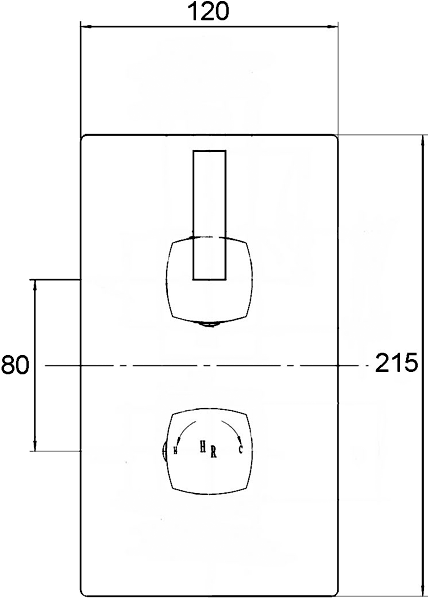 Additional image for Pura twin concealed thermostatic valve with diverter