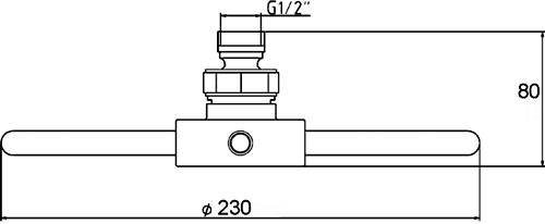 Additional image for Cloudburst Shower Head (Chrome). 230mm.