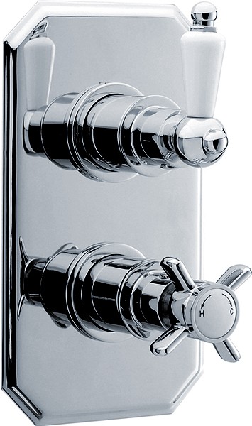 Additional image for Traditional Twin Concealed Thermostatic Shower Valve.