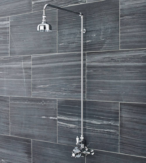 Additional image for Traditional Exposed Thermostatic Shower Valve & Riser Kit.