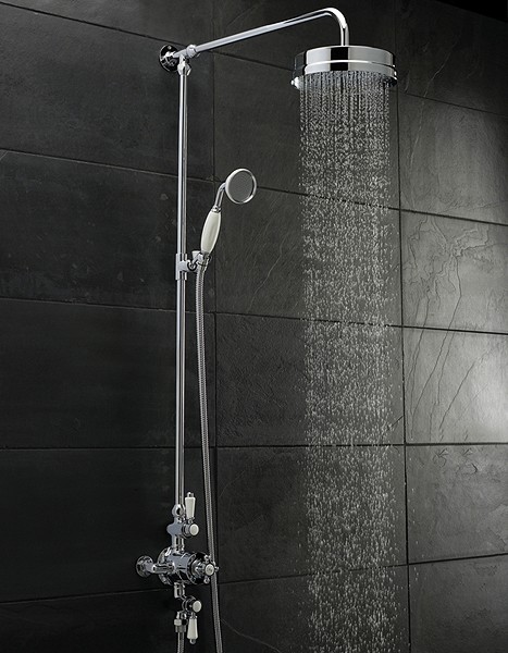 Additional image for Triple Thermostatic Shower Valve & Rigid Riser Set.