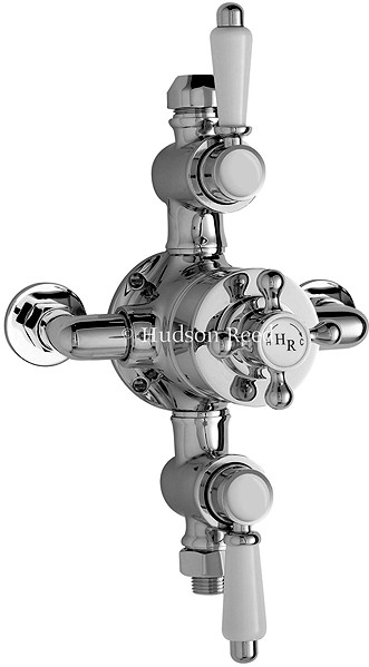 Additional image for Triple Thermostatic Shower Valve & Rigid Riser Set.