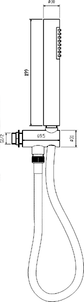 Additional image for Shower Outlet With Bracket, Shower Handset & Hose.