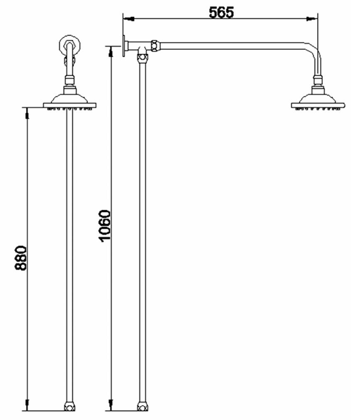 Additional image for Rigid riser kit in chrome