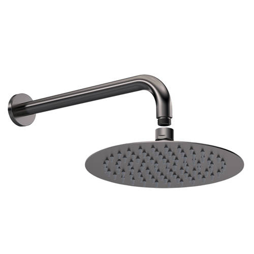 Additional image for Round Shower Head & Wall Mounting Arm (Gun Metal).