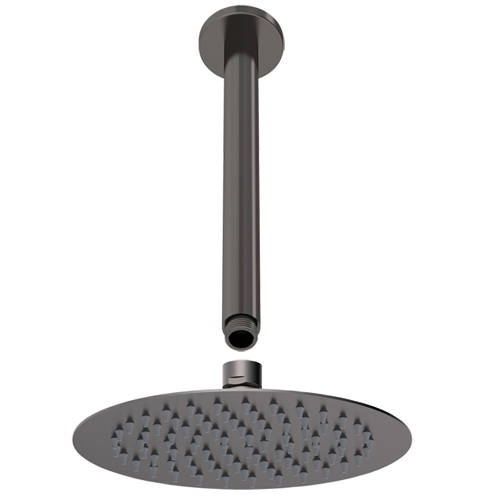 Additional image for Round Shower Head & Ceiling Mounting Arm (Gun Metal).