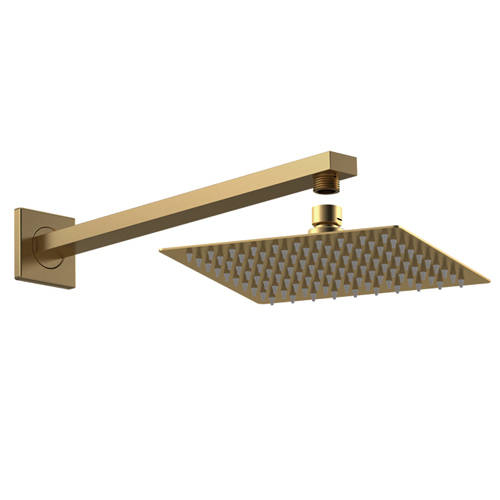 Additional image for Square Shower Head & Wall Mounting Arm (Br Brass).
