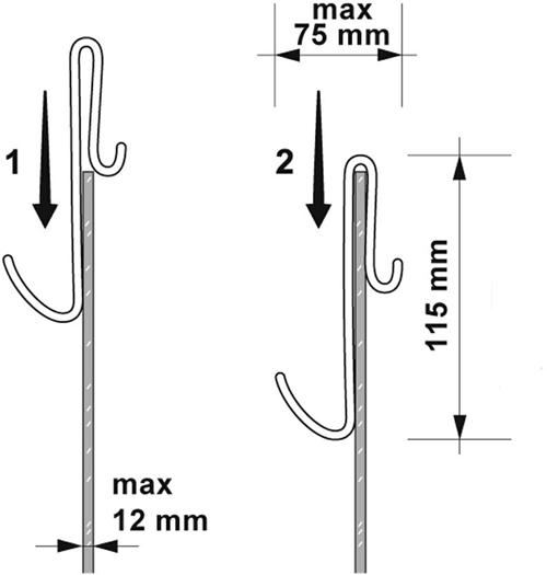 Additional image for Shower Enclosure Hook (Chrome).