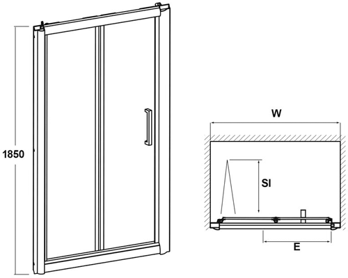 Additional image for Bi-Fold Shower Door (1000mm).