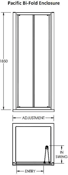 Additional image for Shower Enclosure With Bi-Fold Door (760x900mm).