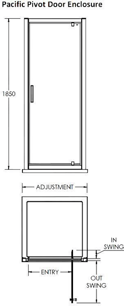 Additional image for Shower Enclosure With Pivot Door (700x800mm).