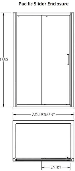 Additional image for Shower Enclosure With Sliding Door (1100x900).