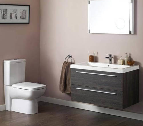 Additional image for Arlo Flush To Wall Toilet With Basin & Full Pedestal.