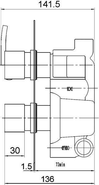 Additional image for 3/4" Twin Thermostatic Shower Valve With Diverter.