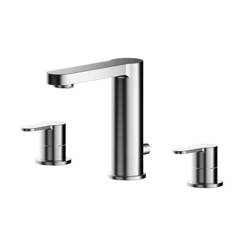Additional image for 3 Hole Basin Mixer Tap With Waste (Chrome).