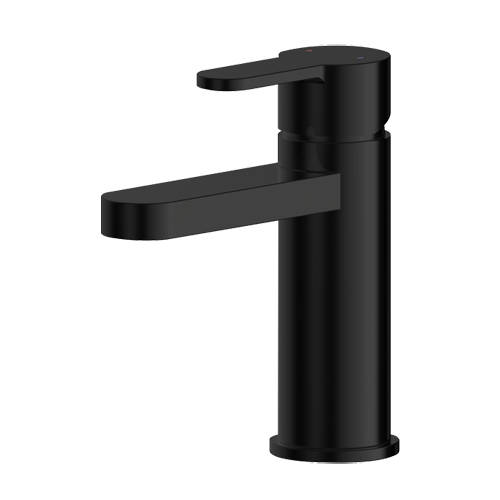 Additional image for Basin Mixer Tap With Push Button Waste (Matt Black).