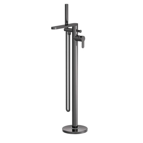 Additional image for Floor Standing Bath Shower Mixer Tap (Brushed Gun Metal).