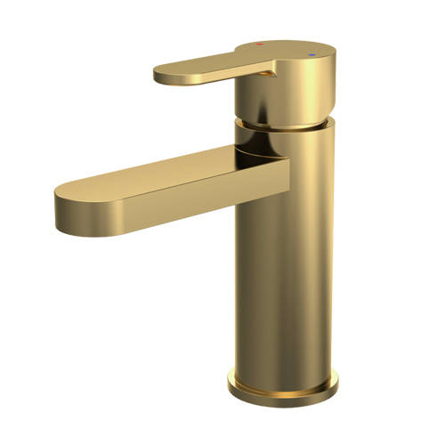 Additional image for Basin Mixer Tap With Push Button Waste (Brushed Brass).