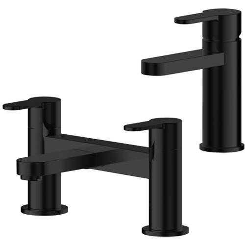 Additional image for Basin & Bath Filler Tap Pack (Matt Black).