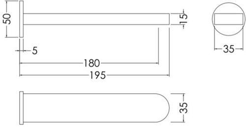 Additional image for 3/4" Side Valves & Bath Spout (Chrome).